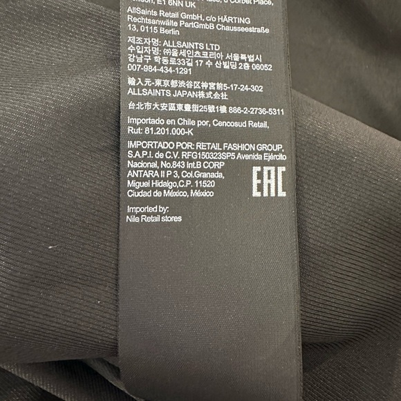 AllSaints Vela Leather Jacket NWT - Picture 11 of 12